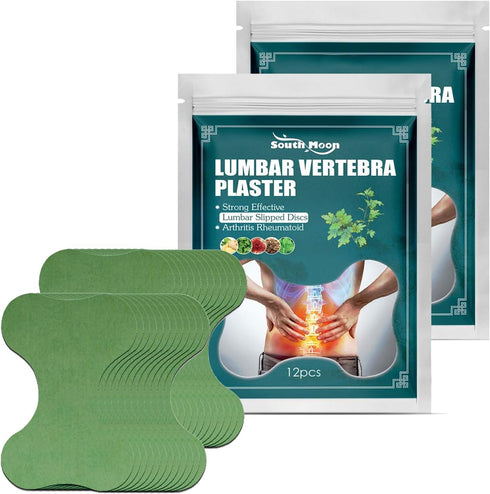Lumbar Vertebra Patches, Herbal Wormwood, Back and Spine Support, Muscle and Joint Comfort, Non-Invasive Management, 24Pcs...
