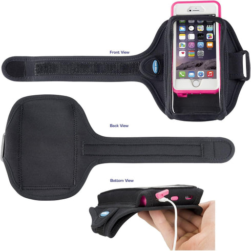 Tune Belt AB89 Running Armband Phone Holder for iPhone 11 Pro, SE 2022/2020, X/XS – Pocket Size Fits OtterBox/Large Case - Water Resistant Pouch (...
