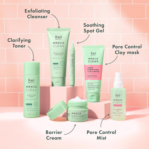 Rael Toner, Miracle Clear Clarifying Toner - Facial Toner for Face, Oily and Acne Prone Skin, Korean Skincare, with Succinic Acid, Hydrating Vitam...