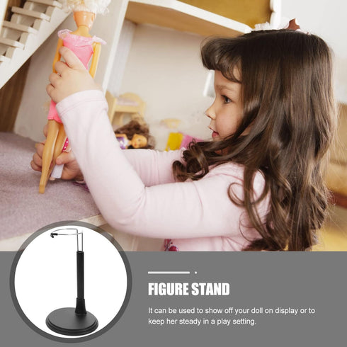 Kisangel Action Figure Display 2pcs Black Doll Stand Action Figure Stand Adjustable Doll Stand Model for Support Bracket Dolls Action Figure Stand...