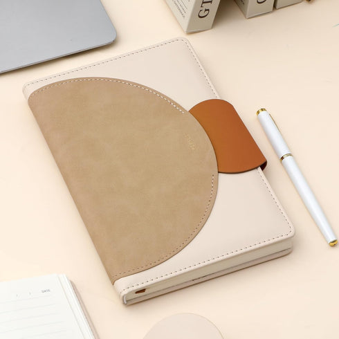 CAGIE Lined Journals for Writing Leather Journal for Women with Buckle Closure 192 Pages 100 GSM, 5.9"x8.5", Brown...