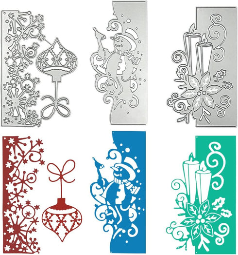 3 Pcs Die Cuts for Card Making, SENHAI Christmas Metal Cutting Dies Scrapbooking Die-Cuts Snowflake Stencil for DIY Christmas Decorations Paper Cr...
