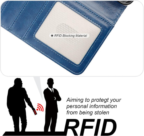 Bocasal Detachable Wallet Case for iPhone 13 Pro Max RFID Blocking Card Slots Holder Premium PU Leather Magnetic Kickstand Shockproof Wrist Strap ...