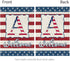 Monogram Letter A Garden Flag 4th of July Patrioctics 12x18 Inch Double Sided for Outside Small Burlap Family Last Name Initial Yard Flag...