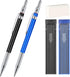 2mm Mechanical Pencil Set, 2 Pieces Artist Carpenter Drafting Pencils 2.0 mm with 2 Tube Lead Refill (HB, 2B), Art Lead Holder Metal Marker for Dr...