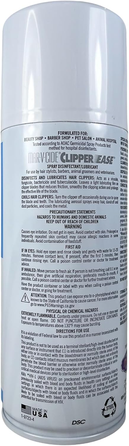 THEMONG William Marvy Mar V Cide Spray Disinfectant, Clipper Ease...