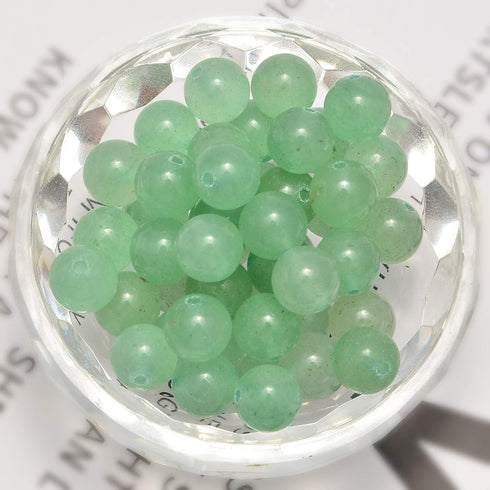 100pcs 6mm Natural Stones Round Gemstone Round Loose Stone Beads with Elastic String and Beading Needle for Jewelry Making Bracelet Necklace Earri...