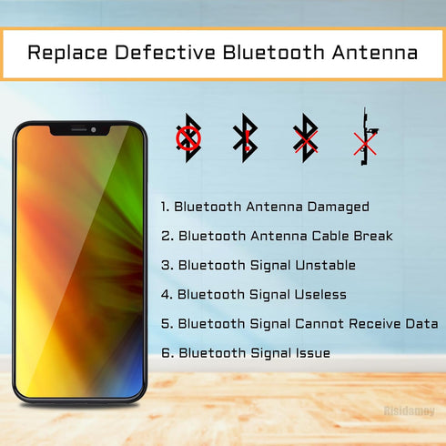 for iPhone 13 Bluetooth Antenna Flex Cable Replacement for iPhone13 Signal Bluetooth Wireless Connector Cable Part with Tweezers Repair Tool Crowb...