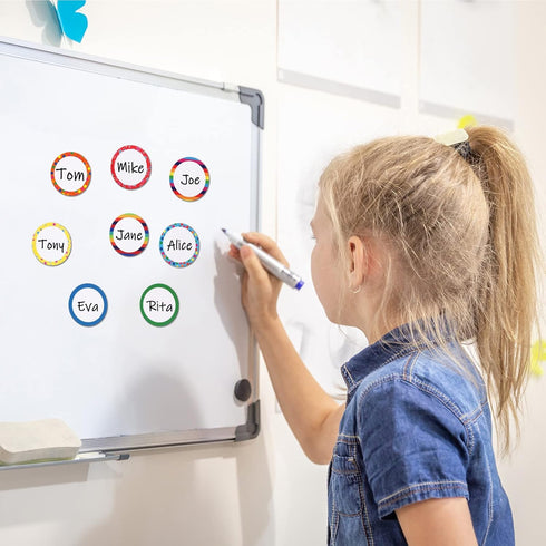 48 Pcs Numbers Magnetic Accents Round Whiteboard Magnets for Whiteboard Labels Numbers Circle Magnets Name Colorful Blank Magnets for Whiteboard C...