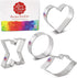 Ann Clark Cookie Cutters Valentines Cookie Cutters 4-Pc. Set Made in the USA, Lips, Heart, X, and O...