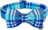 Plaid Dog Collar with Bow tie-Summer Cotton Dog Collar Blue Plaid Pet Collar Comfortable Cute Dog Collar for Small Medium Large Dog...