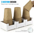 Paper Cup and Lid Holder, 3 Compartments Plastic Coffee Cup Storage Organizer, Wall Mount Disposable Cup Dispenser for Countertop, Breakroom, Bath...