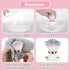 Nail Dust Brush for Acrylic Nail, Pink Rose Shape Nail Arts Powder Remover Brush, Soft Brush Crystal Base Nail Cleaning Brush Makeup Brushes Manic...