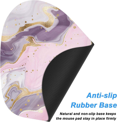 Rimilak Small Mouse Pad 6 x 7 Inch, Irregular Mini Mouse Pad with Non-Slip Rubber Base, Waterproof Compact Mouse Mat for Laptop Computer Wireless ...