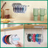 Tumbler Lid Organizer, Tumbler Lid Storage,Space Saving Lid holder,Stainless Steel Wall-Mounted Cup Lid Hook/Self-Adhesive Tumbler Lid Hanger for ...