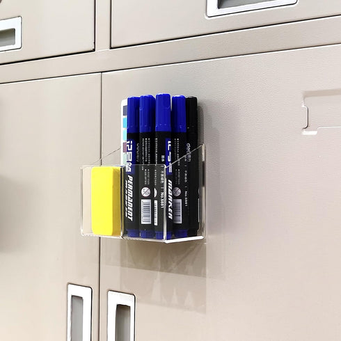 Magnetic Dry Erase Marker Holder, Whiteboard Marker Holder,Marker Holder Pencil Cup Holder for School,Magnetic Marker Holder,for Fridge, Door, Wal...