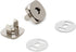 Dritz Square Magnetic Snaps 3/4in Nickel Fasteners, 3/4", 12 Sets...