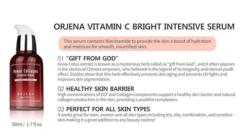 ORJENA Power Collagen Intensive Facial Serum_Collagen serum for skin Tightening_Anti Aging_Anti Wrinkle_Kbeauty skincare_1.7 fl.oz...