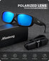 Meeloog Polarized Fit Over Glasses Sunglasses For Men, Rectangle Wrap Around Sun Glasses for Driving Riding Fishing MST0006...