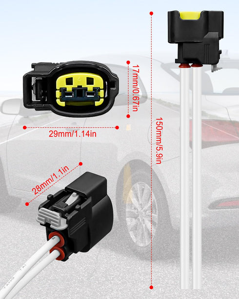 1 Pcs Electrical Ignition Coil Connector Plug Harness with Terminals Fit for Hyundai Accent Elantra Sonata Tucson Veloster Kia Forte Koup Optima R...