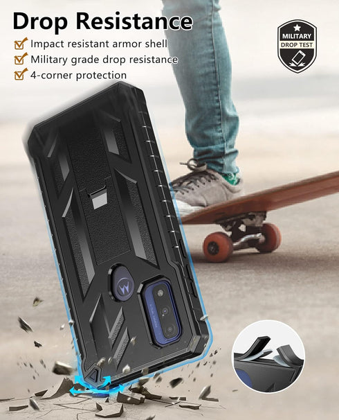 for Motorola Moto-G Pure Phone Case: Moto G-Power 2022 Case Heavy Duty Military Grade Hard Protection Shock Proof Grip | Durable Dual-Layer Armor ...