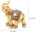 Elephant Statue, Feng Shui Lucky Elephant Figurine, Golden Elegant Sculpture, Small Resin Home Decoration, Wealth Figurine...