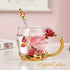 OEAGO Gifts for Mom Women Mothers Day Glass Coffee Enamels Mug Best Birthday Butterfly Rose Gifts for Her from Daughter Son Lead-Free Valentines D...