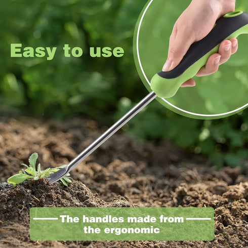 Dandelion Removal Tool, Weed Puller Hand Garden Tools, Stainless Steel Garden Weeding Tool with Rubber Handle...