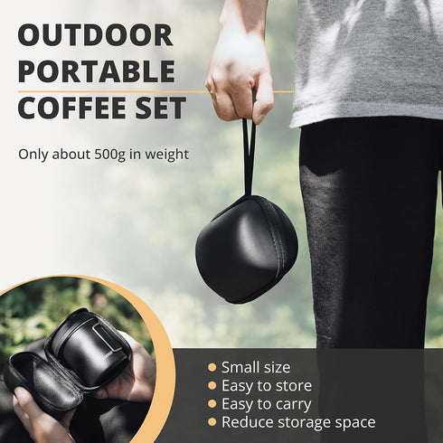 Portable Pour Over Coffee Maker Set, Collapsible Silicone Coffee Dripper Set, Perfect for Travel, Camping, Home...