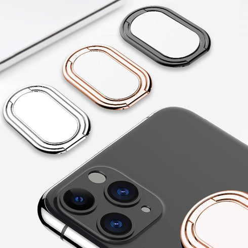 Cell Phone Ring Holder Finger Kickstand 360° Foldable Swivel Phone Stand Metal Back Ring Grip Foldable Ring Stand for Magnetic Car Mount iPhone an...