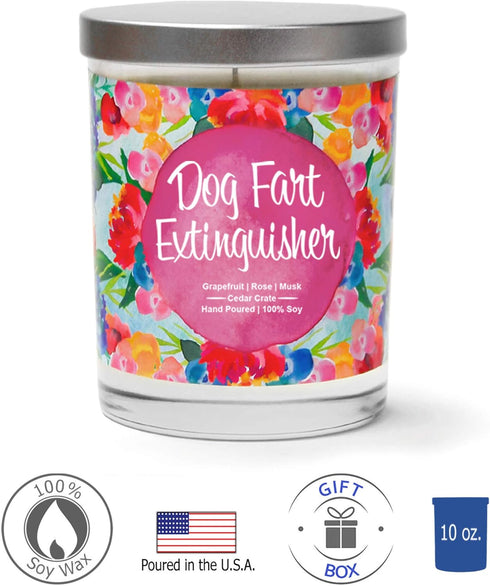 Dog Fart Extinguisher - Funny Scented Candles, Dog Farts Candle, Dog Mom Gifts, Funny Dog Lovers Gifts for Women, Gag Gift, Dog Grandma, Mothers D...