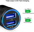 USB Car Charger, 2Pack 3.4A/18W Fast Charge Phone Car Charger Adapter Plug 2 Port Lighter Charger Flush for iPhone 15 14 13 12 11 Pro Max Mini SE ...