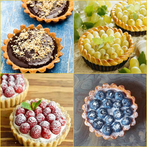 Mini Tart Pan Set of 6, Non-Stick 4 Inch Quiche Pan, Removable Bottom Tart Pan for Pies, Quiche Bakeware, Cheese Cakes, Desserts and more...