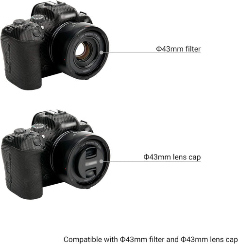 RF 50mm Lens Hood Shade for Canon RF 50mm f/1.8 STM Lens Replaces Canon ES-65B Hood with Tulip Flower Design on Canon EOS R100 R50 R10 R8 R7 R6 Ma...