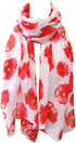 Wrapables® Lightweight Poppy Floral Print Long Scarf...
