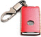 Leather for Mazda 3 Hatchback CX-5 CX-30 CX-9 Remote Smart 4 Buttons Key Case Holder Cover Fob Chain (Red)...