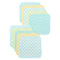 Spasilk Washcloth Wipes Set for Newborn Boys and Girls, Soft Terry Washcloth Set, Pack of 10, Green Diamonds...