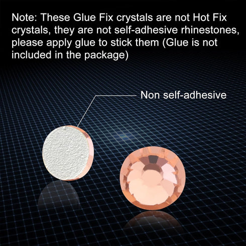 Jollin Glue Fix Crystal Flatback Rhinestones Glass Diamantes Gems for Crafting Nail Art Crafts Decorations Clothes Shoes 4.8mm (ss20 576pcs, Champ...