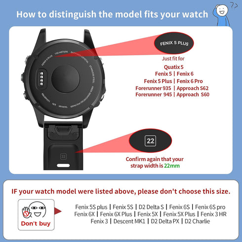 NotoCity Compatible with Forerunner 935 Watch Band sport silicone watch strap Replacement for Fenix 5/Fenix 5 Plus/Fenix 6/Fenix/Forerunner 935/Fo...