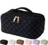 MINGRI Large Capacity Travel Cosmetic Bag for Women,Makeup Bag Travelling PU Leather Cosmetic Bag Waterproof,Multifunctional Storage Travel Toilet...