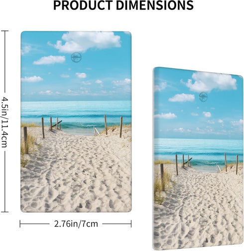Blue Ocean White Sand Beach 1 Gang No Device Blank Outlet Covers Wall Plate Electrical Switchplate Standard Size Light Switch Cover Decorative Fac...