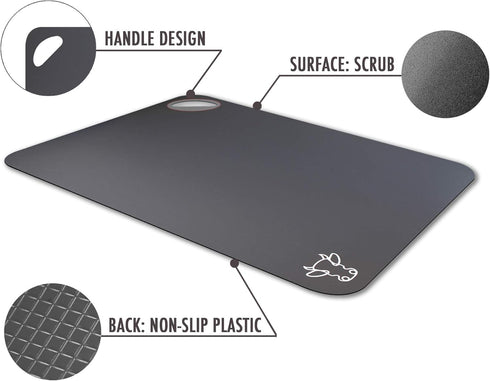 Fotouzy Plastic Cutting Board Flexible Mats With Food Icons, Set of 4, BPA-Free, Non-Porous, Upgrade 100% Anti-skid back and Dishwasher Safe, Mode...