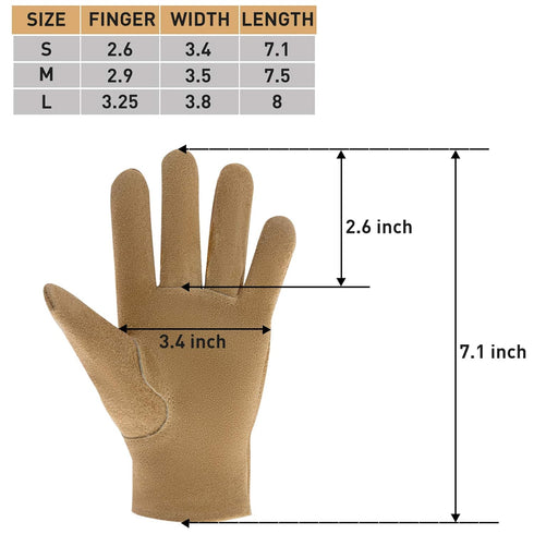 HANDLANDY Genuine Kids Leather Work Gloves for ages 3-11, Children Gardening Gloves for Boys, Girls (Medium (for age5-7), Khaki)...