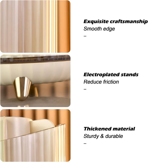 Makeup Brush Holder, 360 Rotating Cosmetics Makeup Brush Organizer with 7 Compartment, Makeup Organizer for Vanity, Home Office Supplies Storage C...