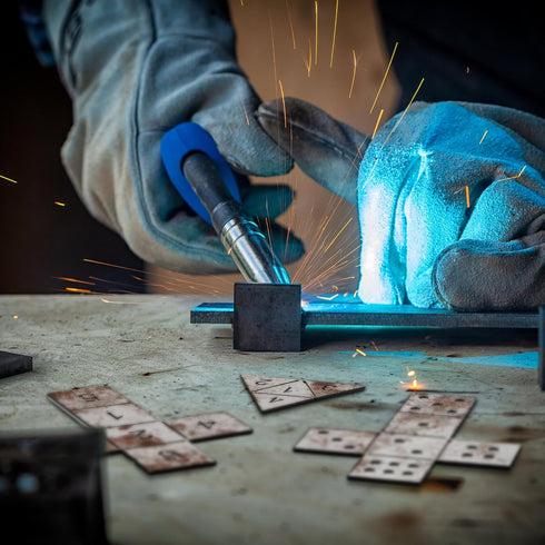 3 Pieces Dice Welding Kit Welding Coupons DIY Welding Equipment Mild Steel Triangle Plate for Beginners TIG MIG Gas Arc Stick Welding Training Pra...