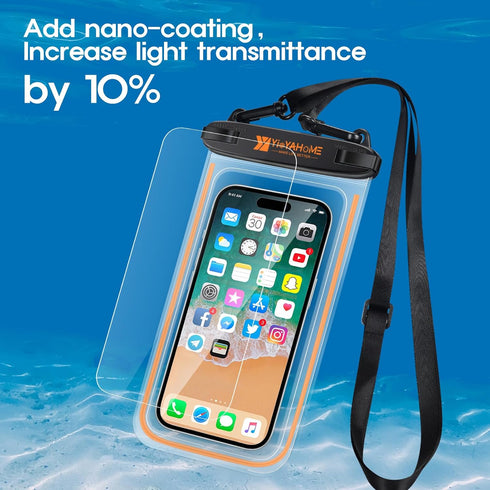 Noctilucent Water Proof Phone Pouch Waterproof Phone case phone dry bag dry beach pouch for iPhone 15 14 13 12 Pro Max XS Samsung swim snorkel kay...
