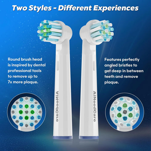 Replacement Toothbrush Heads for Oral B Braun, 4 Pack Brush Heads Refill for Oral-B 7000, Clean, Oral B Pro 1000, 9600, 500, 3000, 8000, Vitality ...