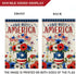 God Bless America Garden flag 12.5 x 18 Inch 4th of July Patriotic Floral Memorial USA Flag Double Sided Burlap Flag for Summer Anniversary Decor...