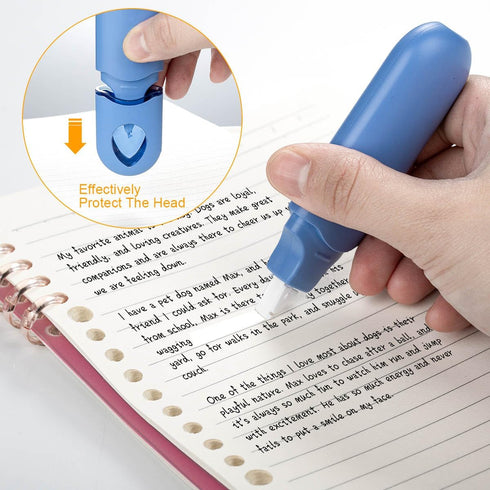 White Out Correction Tape, 6Pcs Easy to Use Applicators for Instant Corrections, Correction Tape Dispenser for Office Aesthetic School Supplies(Gr...
