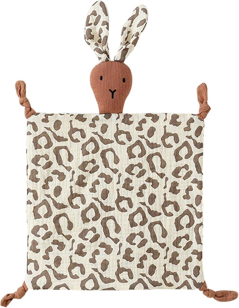 Lovey Blanket for Boys and Girls, Organic Cotton Muslin Security Blanket for Babies, Soft Breathable Lovie Soothing Towel for Newborn and Infant (...